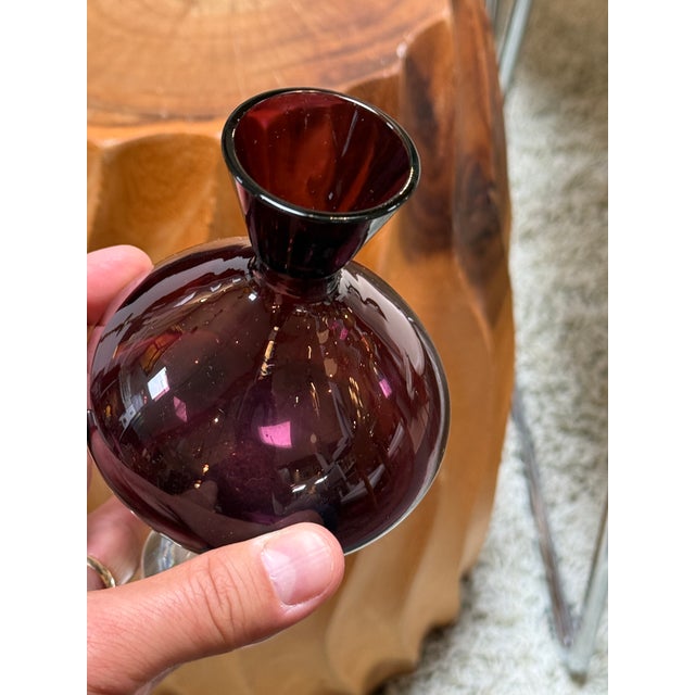 Kjell Blomberg for Gullaskruf Amethyst Vase For Sale In San Francisco - Image 6 of 12