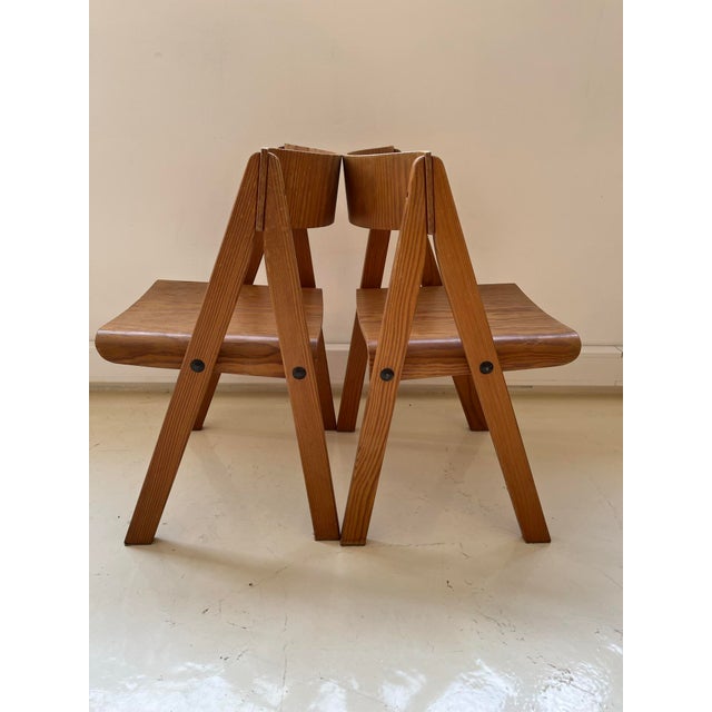 1980s Wooden Chairs by Martins Machado, 1980s, Set of 2 For Sale - Image 5 of 9