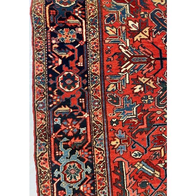 Persian Antique Persian Heriz, 6'8" X 8'9" For Sale - Image 3 of 5