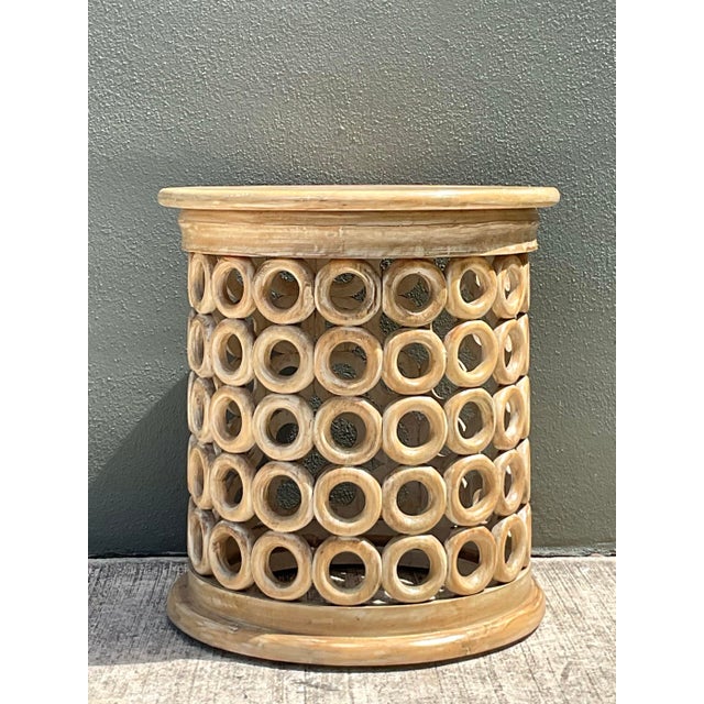 Vintage Openwork Wood Side Table For Sale - Image 11 of 12