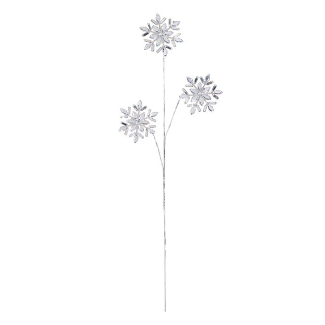 Bring sparkling winter elegance to your holiday décor with this Glistening Decorative Snowflake Spray set. Featuring...