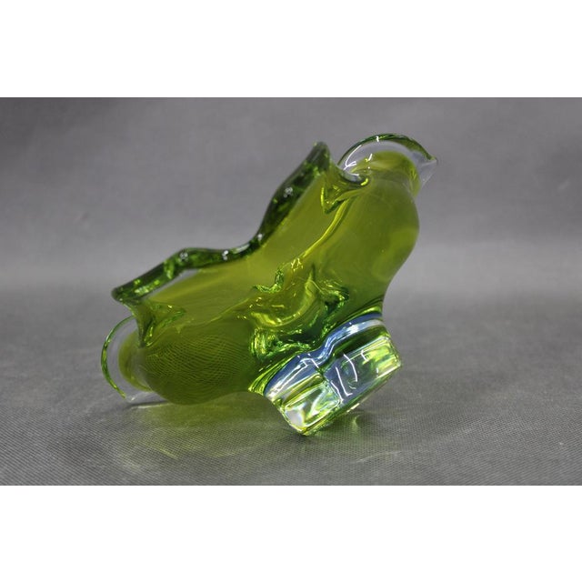 Mid-Century Green Glass Bowl from Josef Michal Hospodka, 1970s For Sale - Image 3 of 7