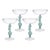 Climbing Cacti Cactus Tequila Cocktail Glasses, Set of 4- Teal Green For Sale - Image 4 of 4
