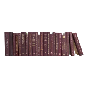 Decorative Books - Merlot Books - Red Books By The Foot