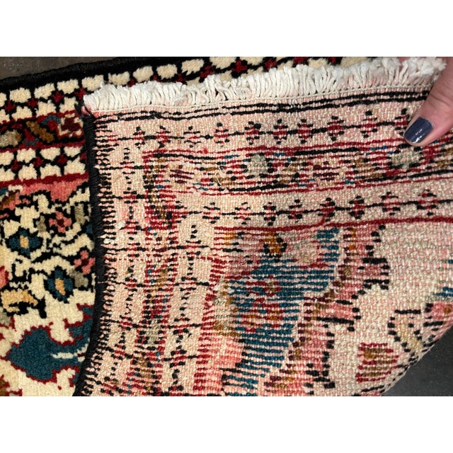 1990s Handwoven Persian Hamedan Area Rug 1'7" X 2'4"