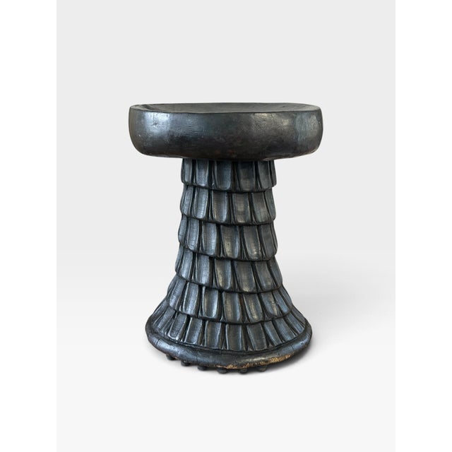 Unique Bamileke Royalty Stool/Table from Cameroon, is an unusual find. Constructed from a single piece of wood, this stool...