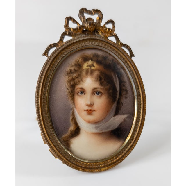 We are selling this pretty little miniature painting of Queen Louise of Prussia. This small miniature on porcelain is...