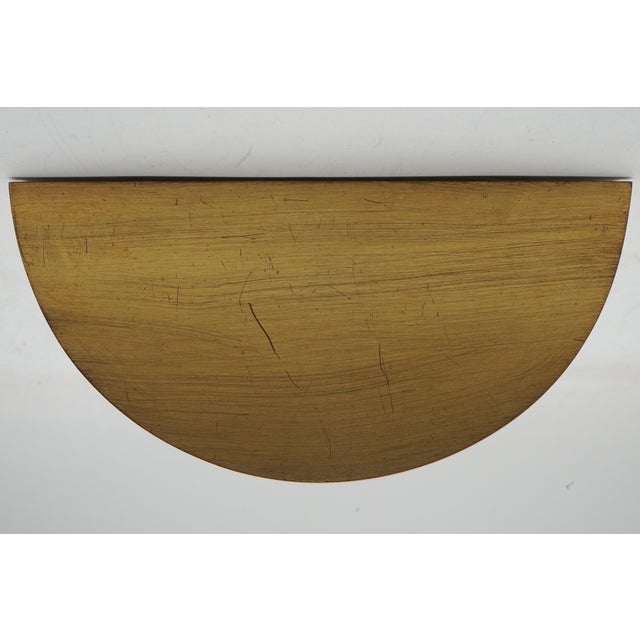 1970s Pair of Decorative Crafts Pair of Italian Gold Wall Sconce Shelves For Sale - Image 4 of 8