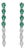 Natural 0.91cts Emerald & 0.56cts Diamond Earring in 18k Gold For Sale