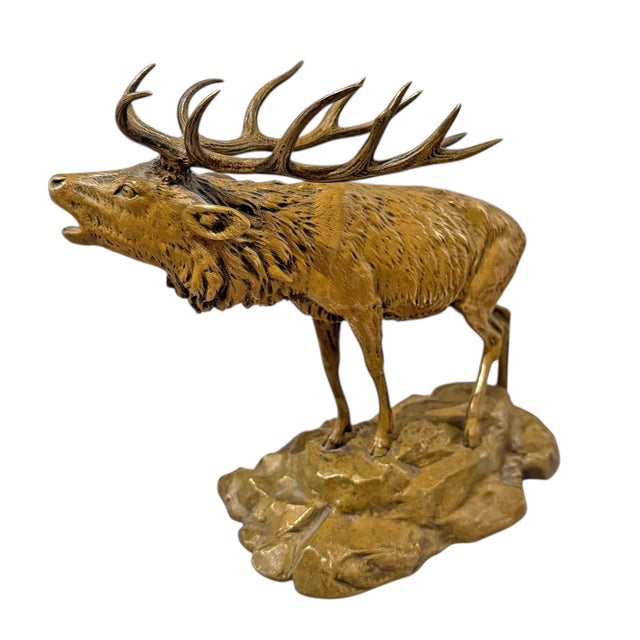 Bronze Elk Sculpture For Sale - Image 9 of 14