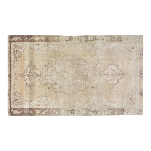 Vintage Turkish Anatolian Hand Knotted Wool Rug, 5'10''x10'1'' For Sale