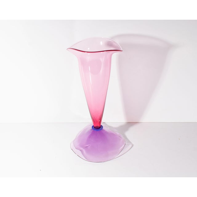 2000 - 2009 Stephan Cox 2004 Postmodern Art Glass Vase For Sale - Image 5 of 7