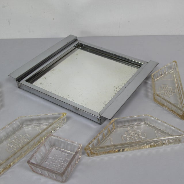 Metal French Art Deco Snack Tray, 1930s For Sale - Image 7 of 9