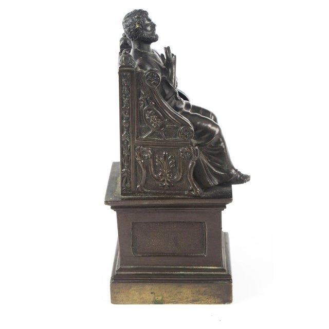 Antique Italian Grand Tour Patinated Bronze Sculpture of St. Peter, 19th-Century For Sale - Image 5 of 9