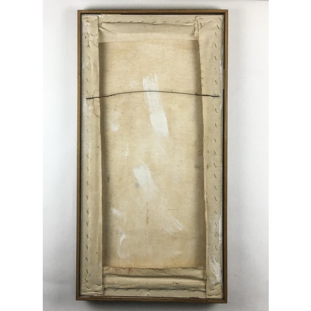 1980’s Original Oil Wood Framed Painting Wheat Fields Signed For Sale - Image 4 of 8