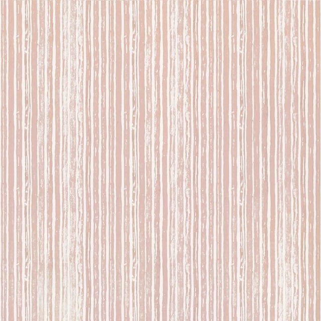 Lee Jofa Carrier & Company for Lee Jofa Benson Stripe Wallpaper, Faded Petal For Sale - Image 4 of 4