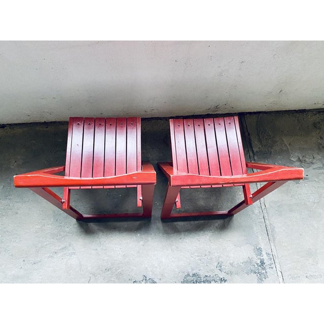 Vintage Trieste Folding Chairs by Aldo Jacober for Bazzani, Set of 2 For Sale - Image 12 of 18