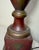 Red Antique Handmade Painted French Red Tole Toleware Swan Metal Table Lamp Light For Sale - Image 8 of 18