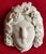 Stone Antique English Regency Architectural Elements - Carved White Statuary Marble Masks or Wall Plaques - Classical Youths With Grapevine Hair - A Pair For Sale - Image 7 of 14