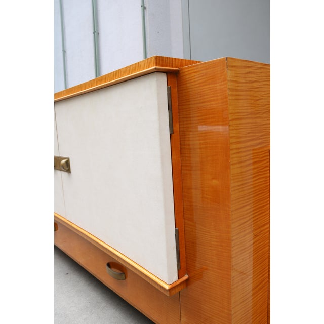 Brown 1940s Art Deco Two Door Sideboard For Sale - Image 8 of 16
