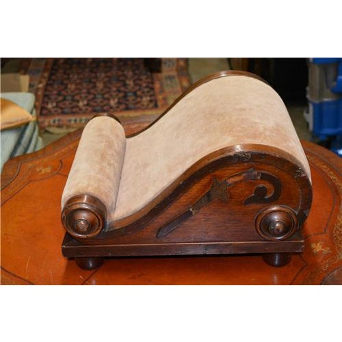 This antique stool is in good condition. I believe it is Victorian, or possibly Georgian, & for feet / gout. Material is a...