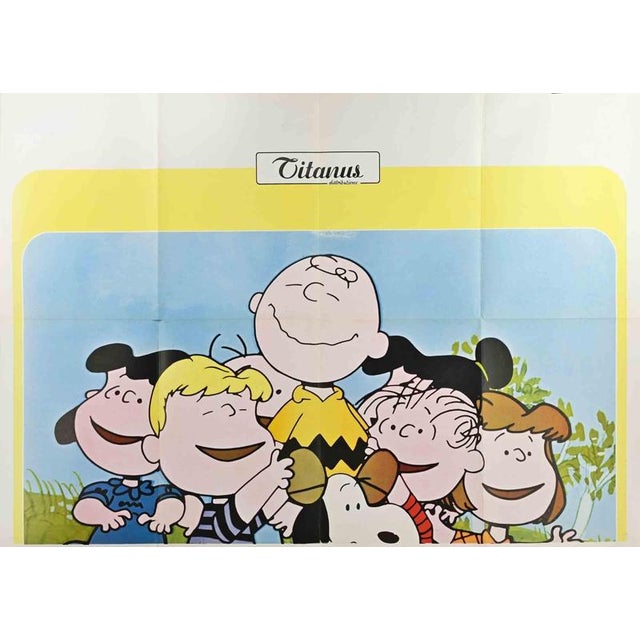 Vintage Italian Arriva Charlie Brown Poster, 1960s, Paper, Folded For Sale - Image 3 of 6