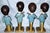 Blue Vintage Beatles Bobble Head Figurines and Bag, Set of 4 For Sale - Image 8 of 12