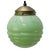 French Green Reeded Glass Clichy Pendant Lamp For Sale - Image 6 of 6