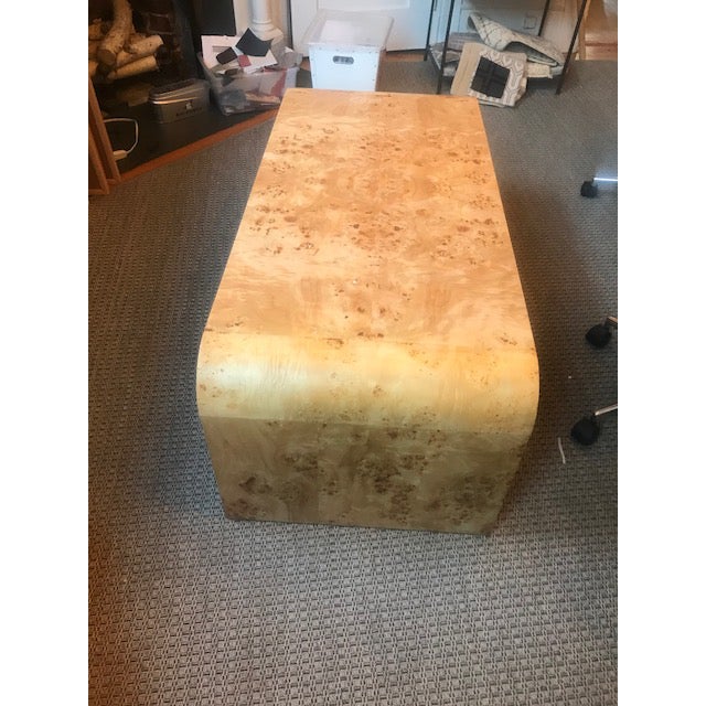 Burlwood Waterfall Coffee Table | Chairish