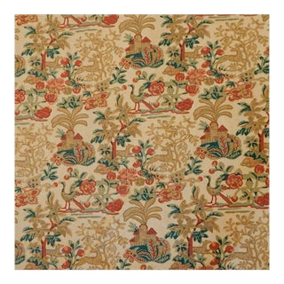 Vintage Paloma Picasso Animale Toile Linen Fabric- 7 Yards For Sale