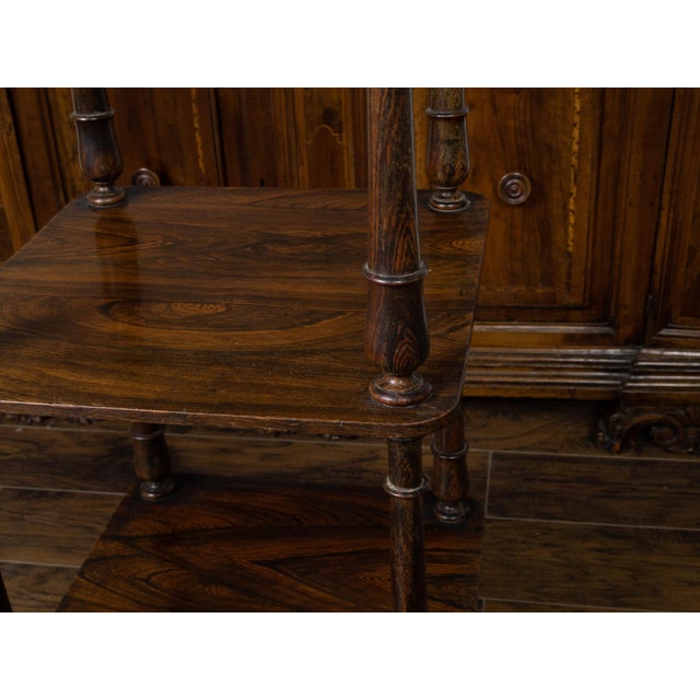 English 19th Century Wooden Trolley with Three Shelves and Single Drawer For Sale - Image 9 of 10