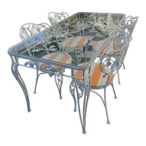 1960s Salterini Style Garden Dining Table & 4 Chairs