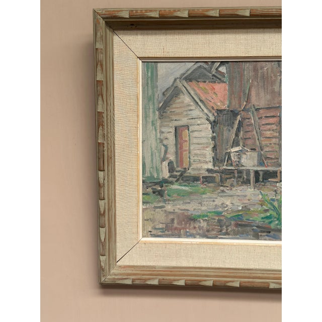 Edvin Ollers, Gårdsmotiv, 1950s, Oil on Canvas, Framed For Sale - Image 4 of 18