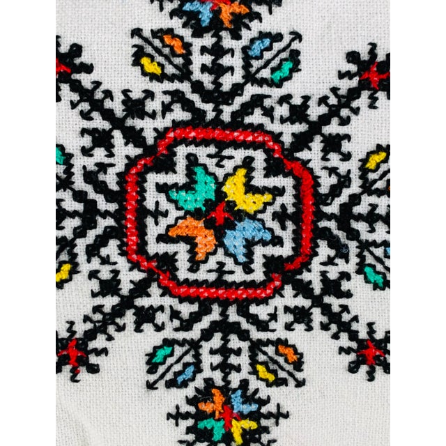 Textile Hand Embroidered Boho Chic Small Compatible Pillows, Set of Four For Sale - Image 7 of 11