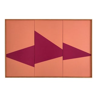"Pink on Point Triptych - Jet0423" Original Acrylic Painting by Jason Trotter For Sale