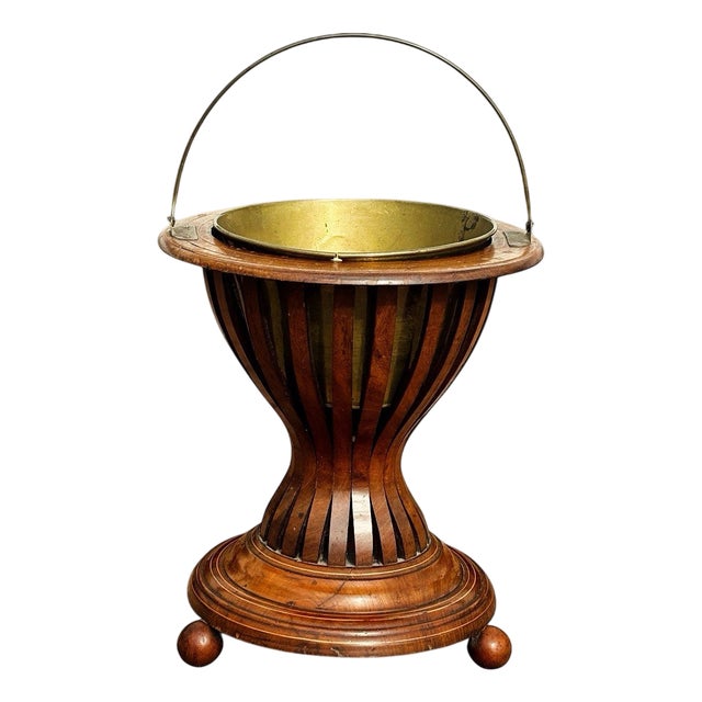 Victorian Walnut Peat Bucket For Sale