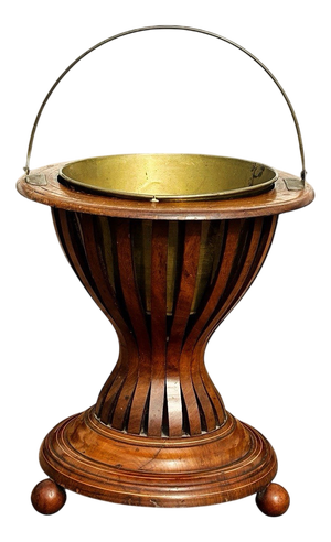 Victorian Walnut Peat Bucket