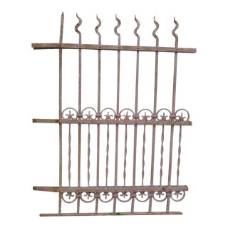 Antique Victorian Iron Gate Window Garden Fence Architectural Salvage Door #306 For Sale
