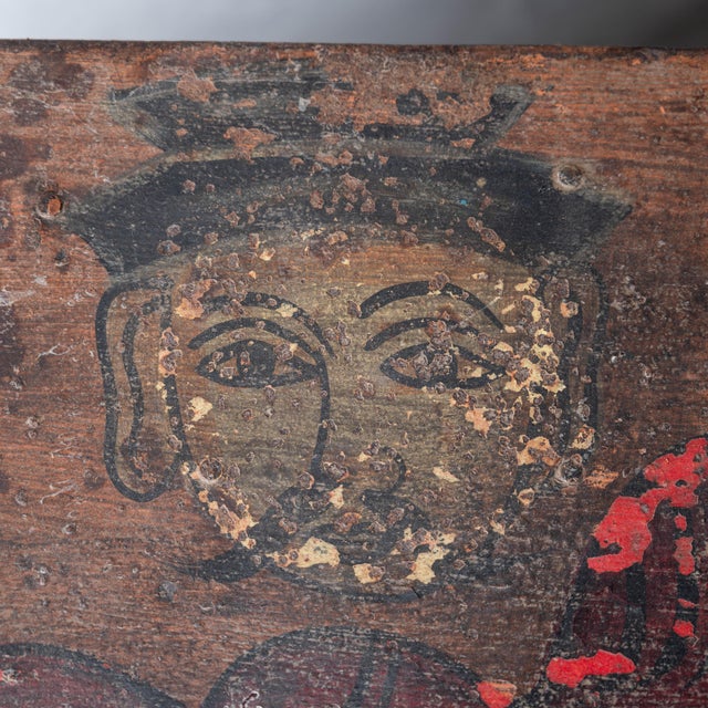 Metal Painted Iron Folk Art Circus Trunk for D. Beer, c.1925 For Sale - Image 7 of 13