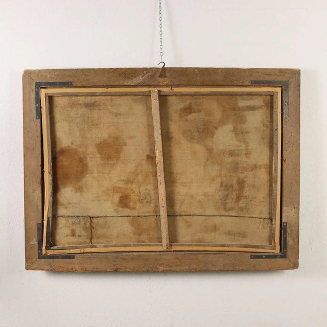 Venetian School Artist, Mary, Jesus, St. John and Angels, 17th Century, Oil on Canvas, Framed For Sale - Image 12 of 13