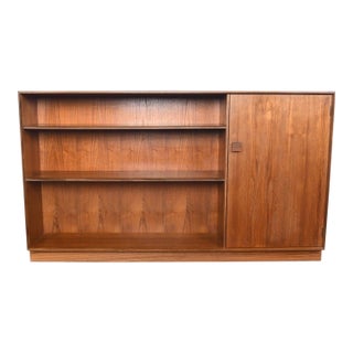 Mid 20th Century Ib Kofod Larsen "Danish Range" Low Bookcase N Teak + Rosewood, Attributed For Sale