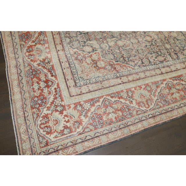 Textile Early 20th Century Worn Persian Mahal Oversize Rug - 10'7" x 16'11" For Sale - Image 7 of 12