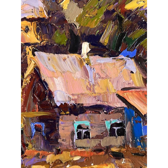 Oil Painting Evening in the Village Oleksiy Ivanyuk For Sale - Image 10 of 11