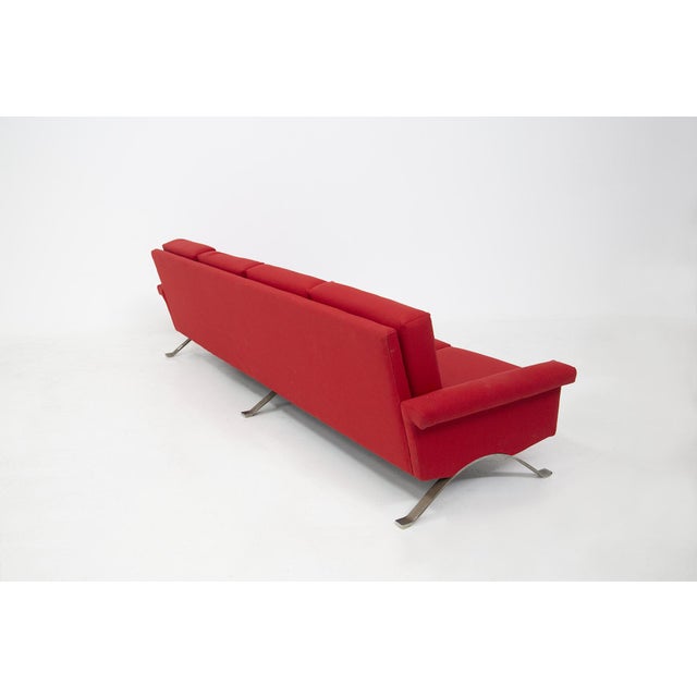 Red Italian Red Model 875 Sofa by Ico Parisi for Cassina For Sale - Image 8 of 11