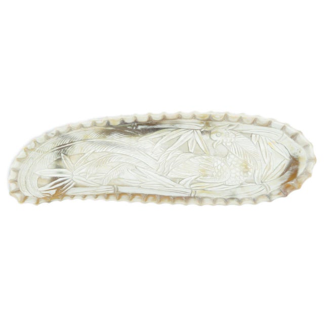 Dress up your desk or dresser with our Pheasant catchall. Features a hand carved design in natural buffalo horn. Measures...