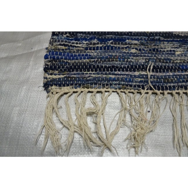 A hand made rag rug found at a state auction on Dalarna Sweden