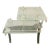 Vintage Hollywood Regency Lucite & Glass Side Table With Frosted Shell Detail For Sale