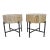 Tan Mia Round Wood & Iron Side Table For Sale - Image 8 of 10
