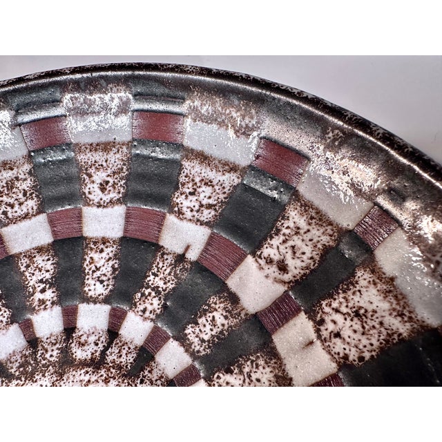 Rustic Bamboo Decor Series Studio Ceramic Art Bowl by Monika Maetzel, Hamburg, Germany, 1960s For Sale - Image 3 of 10