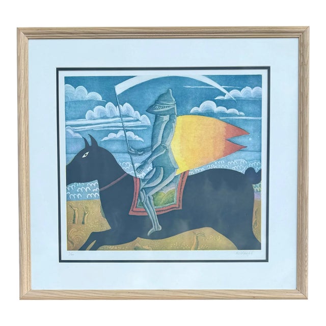 Vintage “Knight” Serigraph by Thomas McKnight, Signed & Framed Original (Limited-Edition, 2/100) For Sale